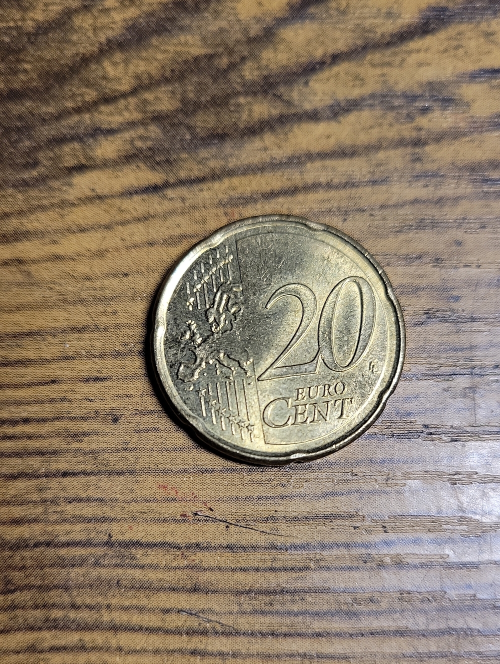 2011 Gold 20 Euro Cent Coin - Gold Tones